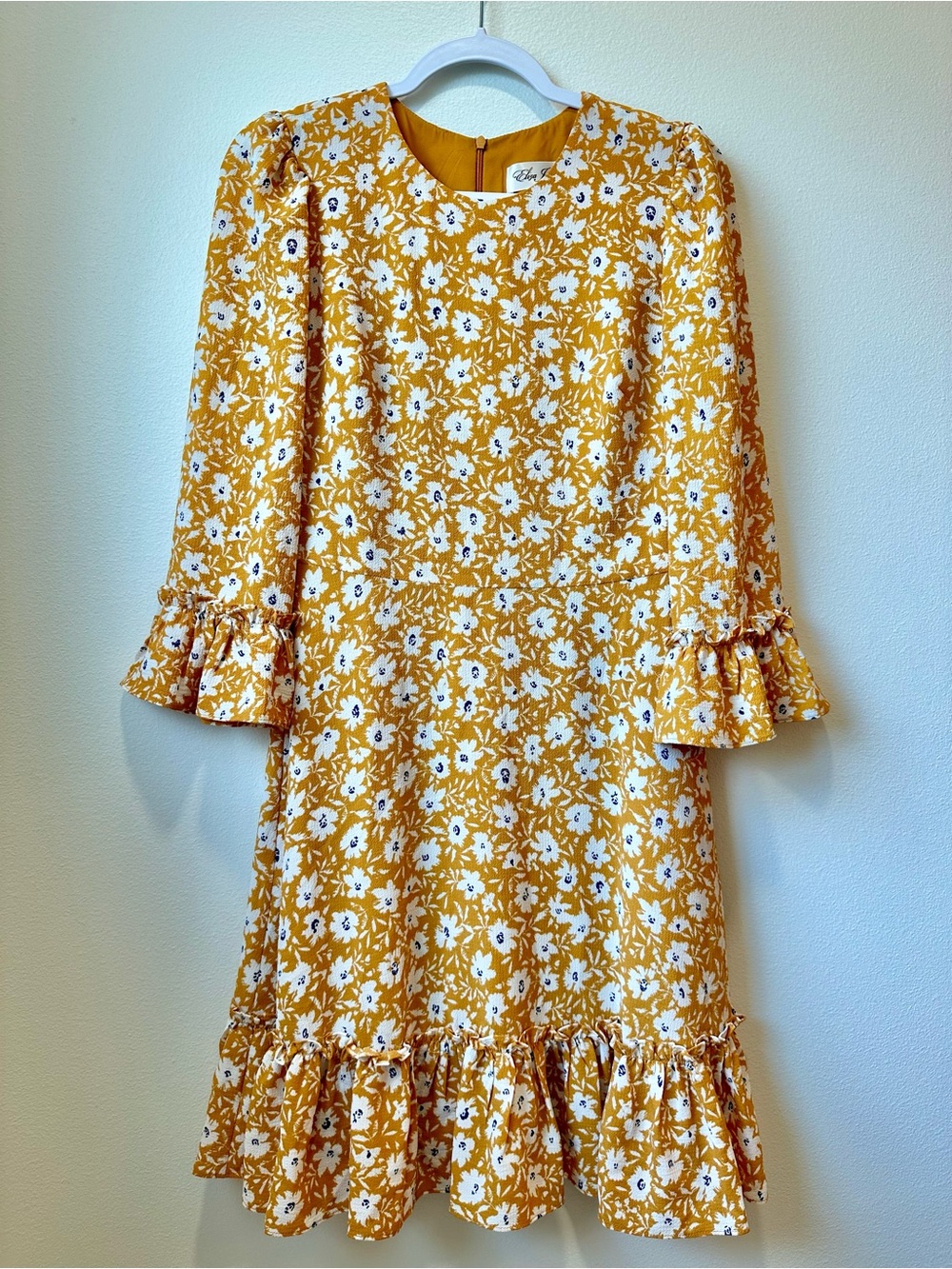 Eliza J Floral Ruffle Hem Dress NWT